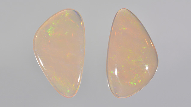 Milky white opals